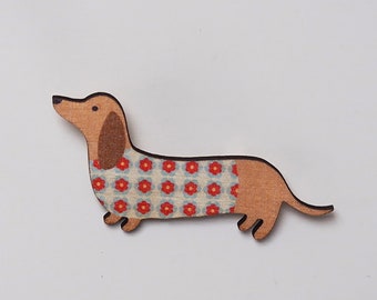 Poppy Dachshund Brooch