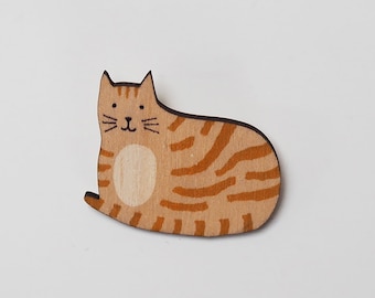 Broche Chat Roux