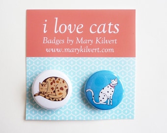 I Love Cats - Badges