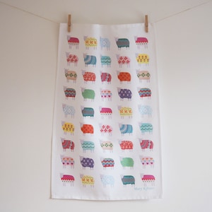 Sheep Pattern Tea Towel