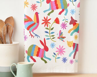 Otomi Animals Tea Towel