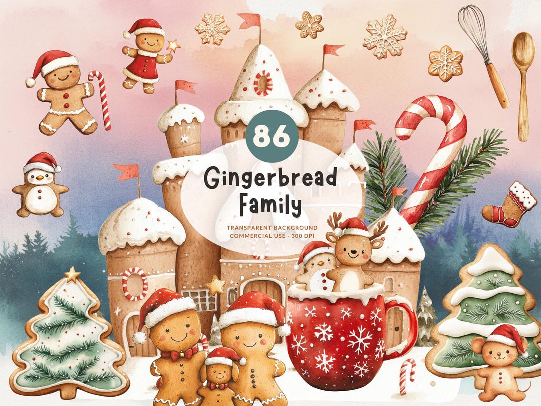 Gingerbread Child Computer Background 86 Gingerbread Family With Mom, Dad, Kids, Baby, Pets & More, PNG ...