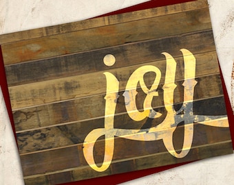 Reclaimed Wood Christmas Card Set – Rustic Holiday Greetings