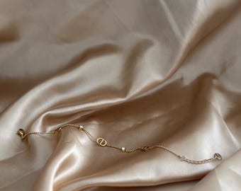 18ct gold plated Stainless Steel Dainty CZ bracelet