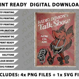 Hazbin Hotel - Pacchetto poster di Radio Demon in formato PNG, file SVG, download digitali