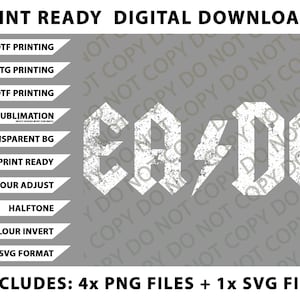 Bass Player T E A D G Strings of the Bass Png Bundle, SVG Files, Digital Downloads