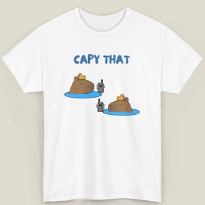 Capy That T Shirt | Funny Spy Capybara Meme Tee | Funny Capybara Shirt | Perfect Gift for Adventure Humor Lovers