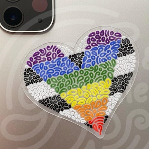 Ally Pride-vlagsticker, LGBTQ+-ondersteuningssticker, subtiel Pride-cadeau, Straight Ally-sticker