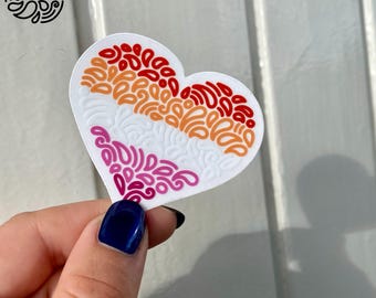 Lesbian Pride Flag Sticker | Subtle LGBTQ+ Sticker