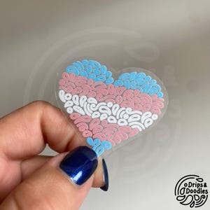 Pegatina de la bandera del orgullo transgénero, pegatina trans sutil, pegatina del orgullo LGBTQ, pegatina del orgullo transgénero, pegatina del orgullo trans, pegatina del orgullo del amor