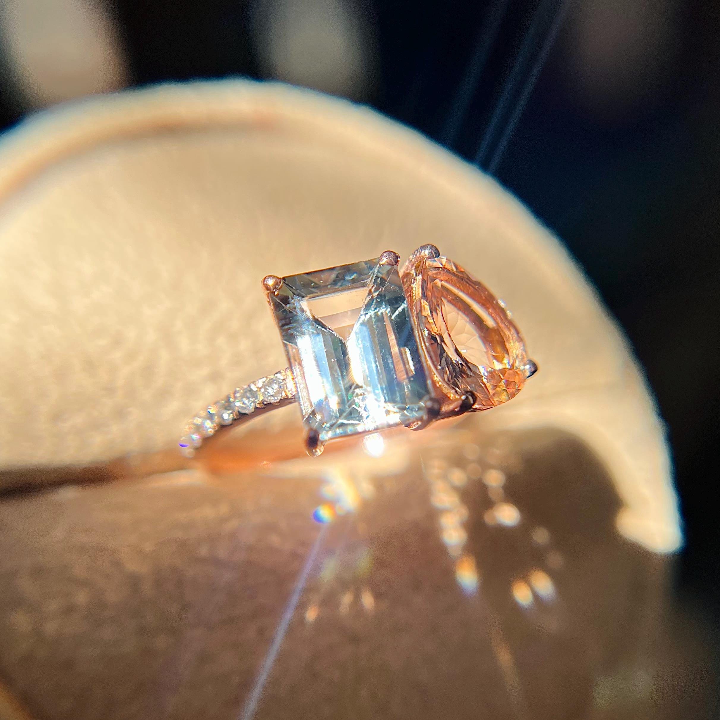 a*o様 特別価格 フレンチ アンティーク トワエモワ アクアマリンリング