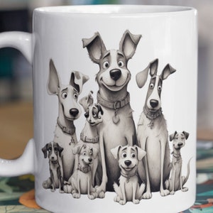 Lustige Hundetasse - Neuheit Geschenk für Hundebesitzer und Hundeliebhaber - Lustiges Hundegeschenk - Glückliche Tiertassen, niedliche Kaffeetasse, 11 Unze, 15 Unze