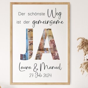 Cadeau d'argent personnalisé pour cadeau de mariage mariée et marié cadeau de mariage personnalisé cadeau d'argent pour mariage argent mariée et marié