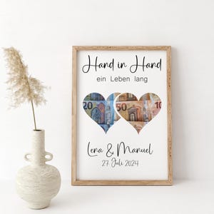 Cadeau d'argent personnalisé cadeau d'argent de mariage cadeau de mariage personnalisé pour de l'argent photo personnalisée mariage mariée et marié