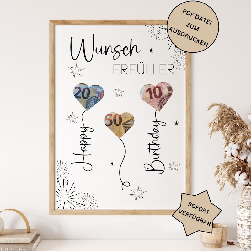 Geldgeschenk zum ausdrucken kostenlos - Etsy.de