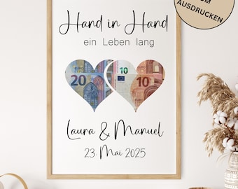 Personalized money gift for weddings, gifts for money, personalized wedding gift, digital wedding gift