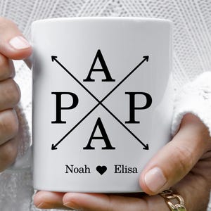 Personalized Dad Mug with Name Dad&#39;s Mug Gift Birth Dad Birthday Gift Personalized Mug Dad Father&#39;s Day Gift