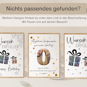 Birthday gift money download Last minute money gift to print digital money gift for birthday wish fulfiller PDF image image 10