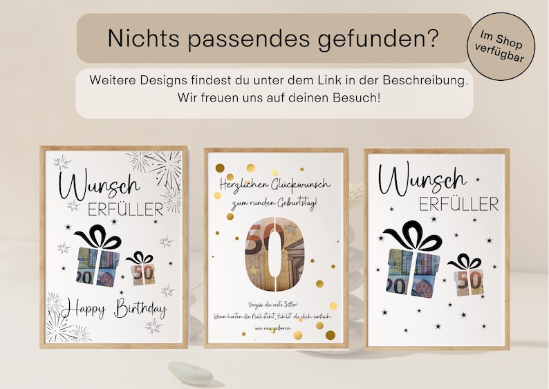 Birthday gift money download Last minute money gift to print digital money gift for birthday wish fulfiller PDF image image 10