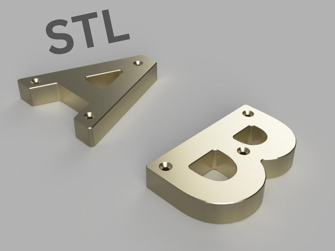 Stl Letters 3D Printable Uppercase Letters, Century Gothic STL Files (digital ...