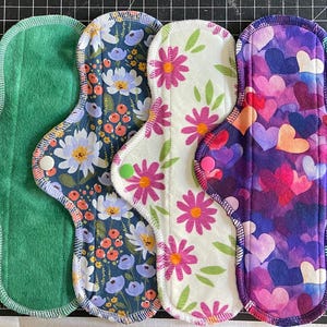 Cloth Menstrual Pad Women&#39;s Gift 10&quot; Washable Period Pad Soft Sanitary Pad Cloth Reusable Sanitary Pad Post Partum Cloth Pad Moderate Pad