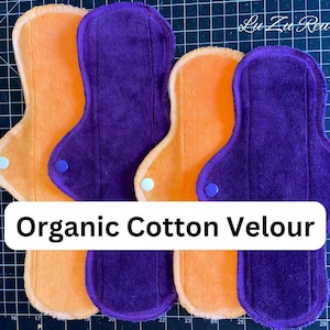 Cloth Menstrual Pad Organic Cotton Velour Small Reusable Cloth Pad  Period Pad Large Reusable Menstrual Post Partum Care Menstrual Pad