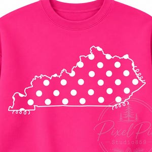 Kentucky PNG, Polka Dot, Preppy State Graphic (Instant Download)