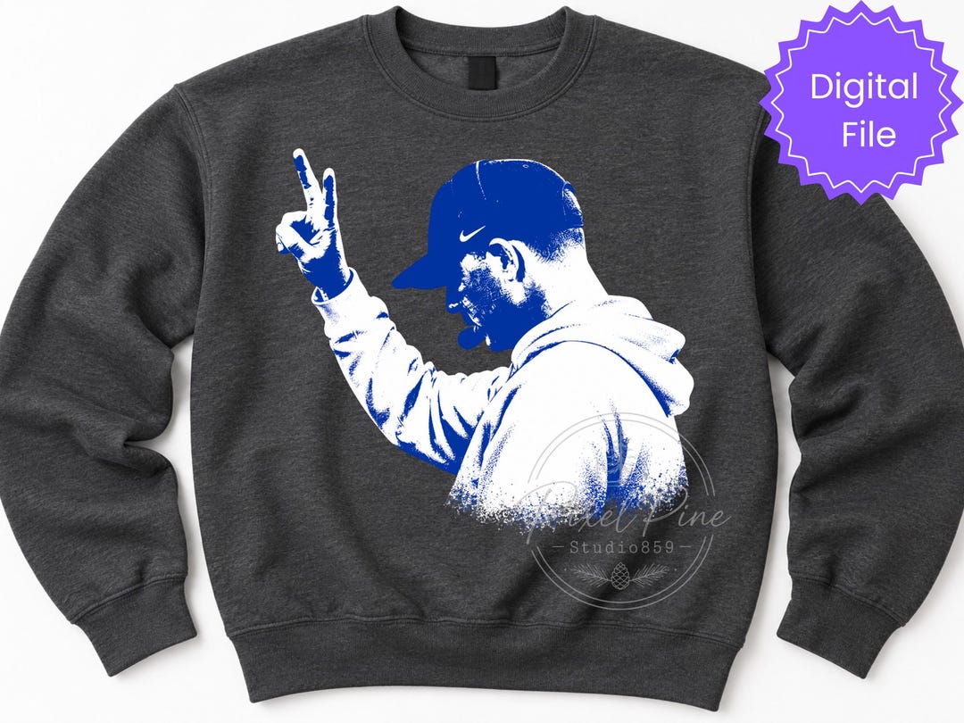Football Coach Two Finger Peace Sign PNG, Blue and White Coach Shirt ...