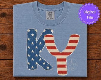 Immagine PNG patriottica del Kentucky / Stile retrò vintage per il 4 luglio (download digitale)