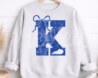 Kentucky Bow PNG, design per sublimazione effetto invecchiato (download immediato)