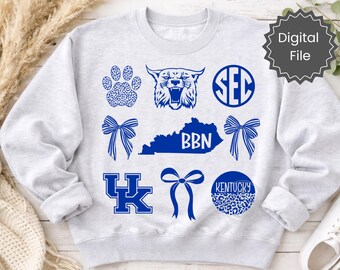 Kentucky Game Day Coquette Preppy PNG (Download digitale)