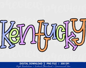 Varietà di 4 immagini PNG colorate del giorno della partita del Kentucky (download digitale)