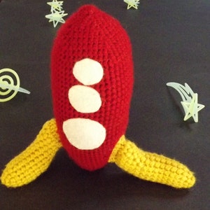 PDF Pattern Retro Rocketship Crochet imagem 3