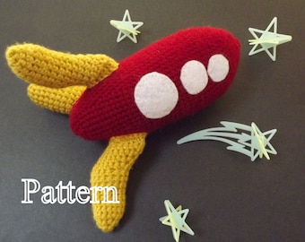 PDF Pattern Retro Rocketship Crochet