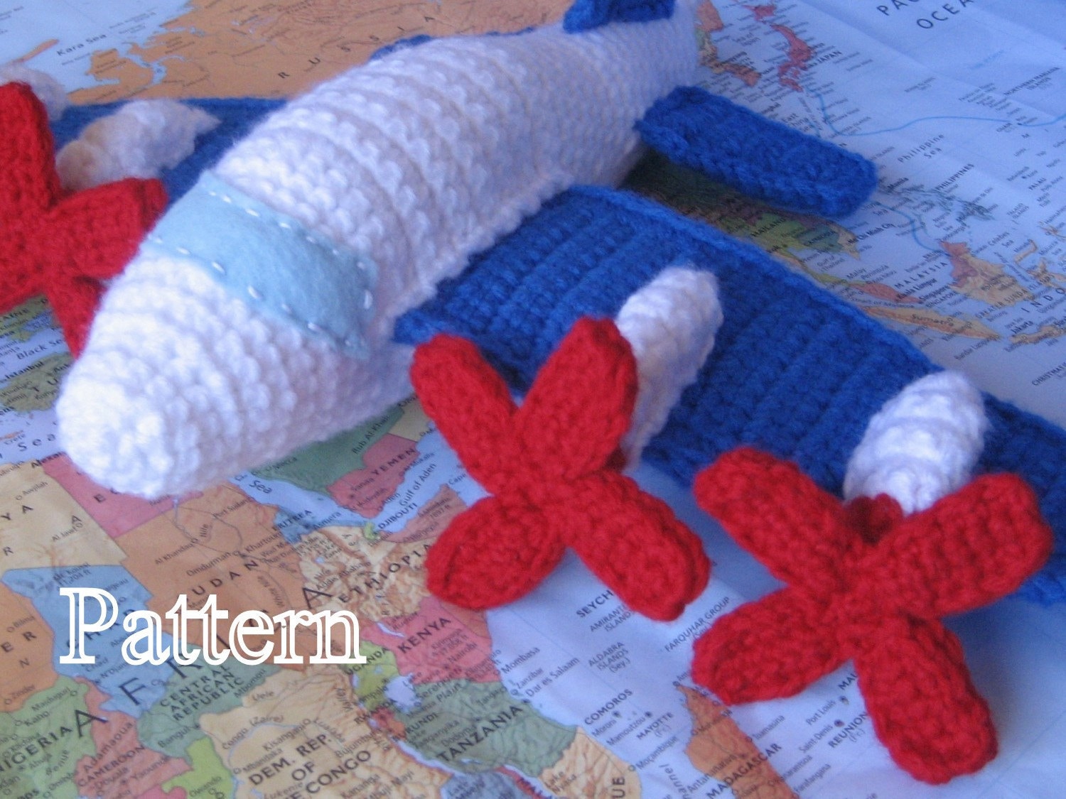 PDF Pattern - P3 Crochet Airplane