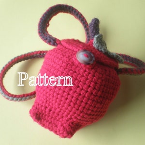 PDF Pattern Crochet Apple Purse image 1