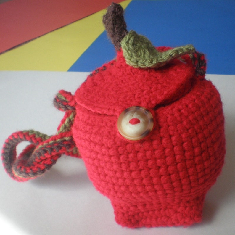 PDF Pattern Crochet Apple Purse image 3