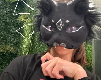 black cat therian mask !!