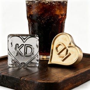 Custom Ice Stamp, Personalized Brass Ice Cube Stamp, Cold Drink Brand Stamp, Initials/Logo Ice Brander, Summer Bar Accessories