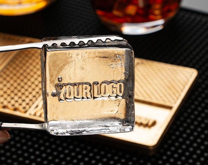 Your Logo Ice Plate, Custom Ice Tray, Ice Cube Plate Custom,Custom Ice Plate With Business Logo, Brass Mold For Ice, Ice Cubes Stamp.