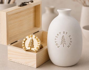 Custom Pottery Stamp, Personalized Clay  Stamp, Ceramic Maker's Mark, Custom Any Logo Stamp For Pottery, Brass Branding Stamp, Gift For Him