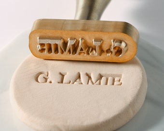 Custom Ceramic Stamp,Handmade Clay Stamp,Brass Mold For Clay,Stamp For Pottery,High Quality,Free Shipping,Gifts For Potter,Custom Clay Tool.