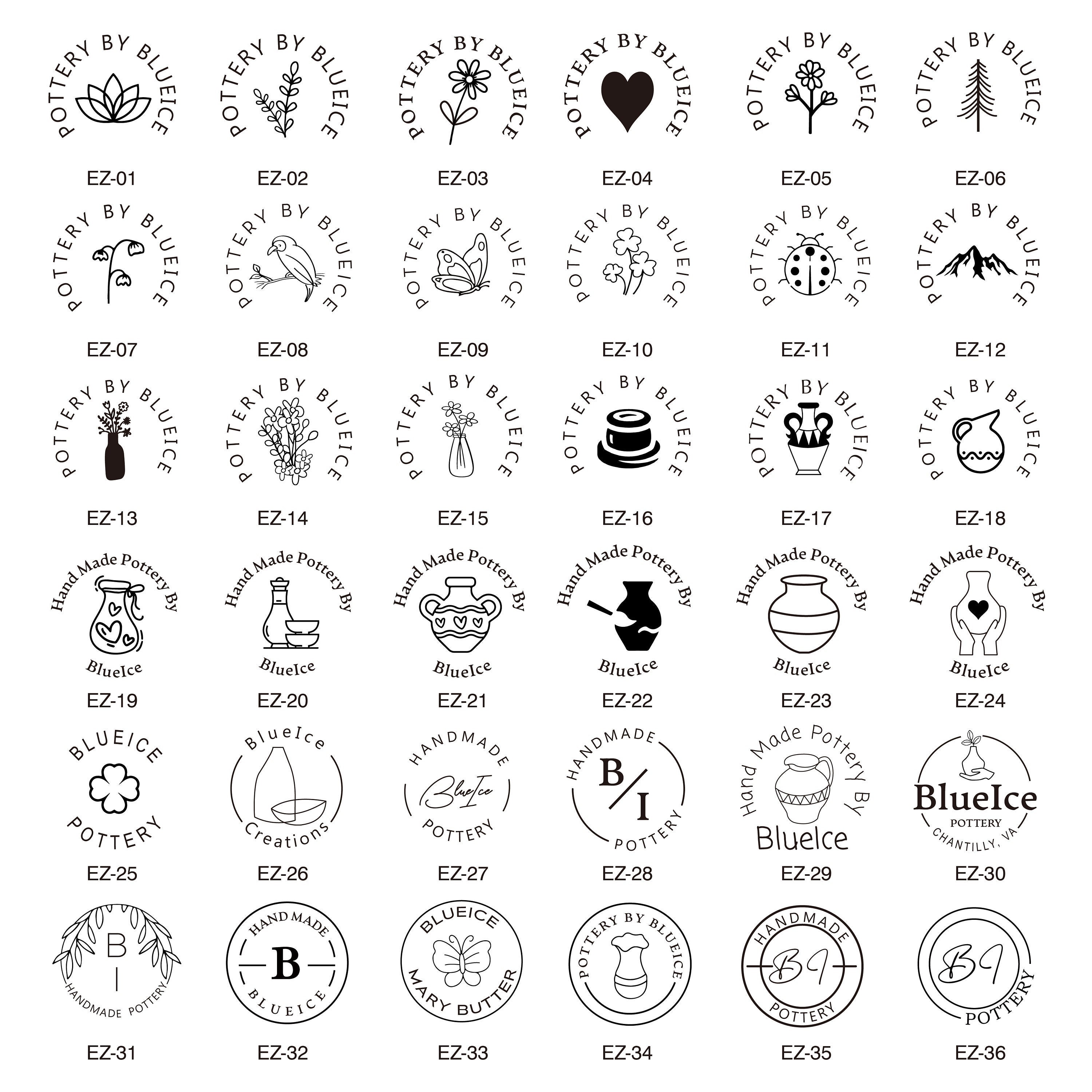 Benutzerdefinierte Keramik Unterschrift Stempel, personalisierte Tonstempel für Keramik, Vatertagsgeschenk
