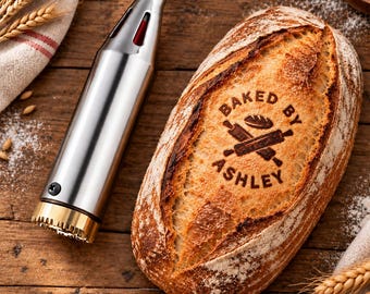 Custom Bread Branding Iron Stamp, Personalized Brass Stamp for Sourdough & Baguette, Bakery Logo Branding Iron, Christmas Gift for Baker