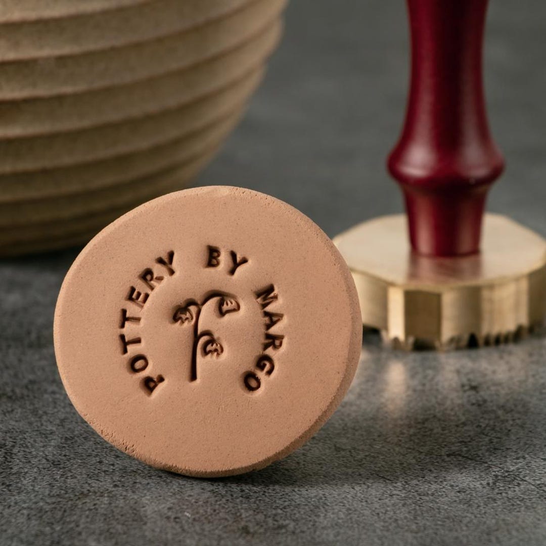 Custom Clay Stamp With Your Name, Personalized Pottery Stamp, Clay Signature, Custom Stamp For Pottery