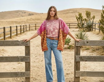 Handcrafted Upcycled Janis Joplin Kantha Tunic NWT One Size