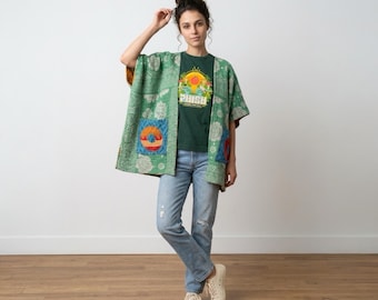 Handcrafted Upcycled Phish Kantha Tunic NWT One Size