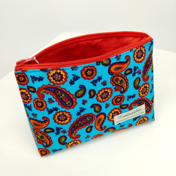 Trapezoid bag Paisley colorful cosmetic bag Necessaire storage toiletry bag bag super light spacious