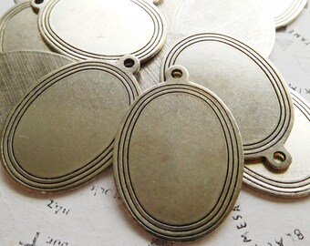 Three Super Sturdy Silver Ox Settings for 25x18mm Flat Backed Cabochons