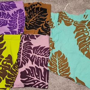 Ladies Various Colors Hawaiian Tropical Leaves Short Sleeve Summer Simple Everyday Rayon Top-S-2XL Various colors